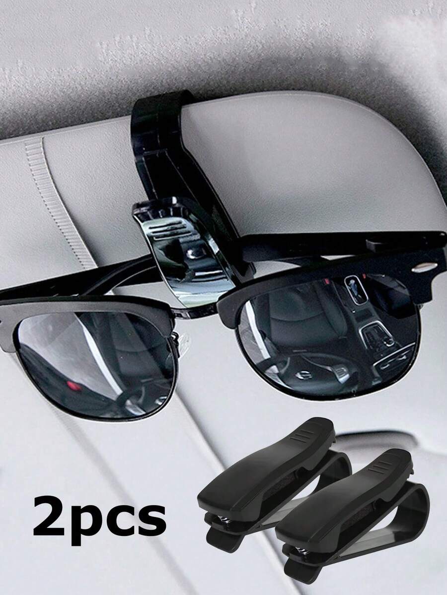 1pc/2pcs Auto Sun Visor Glasses Clips, Car Sunglasses Storage Holders