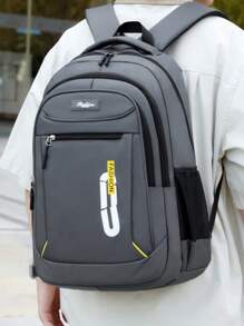 New Fashion Versatile Outdoor Casual Travel Commuter School College Style Flat Multi-Pocket Large Capacity Men Backpack Laptop Bag