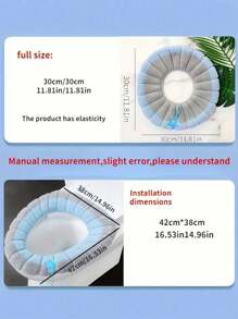 1/2/4pcs Reversible Washable Toilet Seat Cover, Universal Size - Warm All Seasons, Thickened For Winter Comfort, Removable Cover, Easy To Carry, Hand Wash Only, Suitable For Home And Dorm