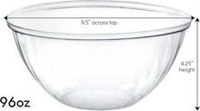 Disposable 96 Ounce Round Crystal Clear Plastic Serving Bowls With Lids Party Snack Or Salad Bowl, Chip Bowls, Snack Bowls, Candy Dish, Salad Container Pack Of 4 - 黃色 - 查看 2