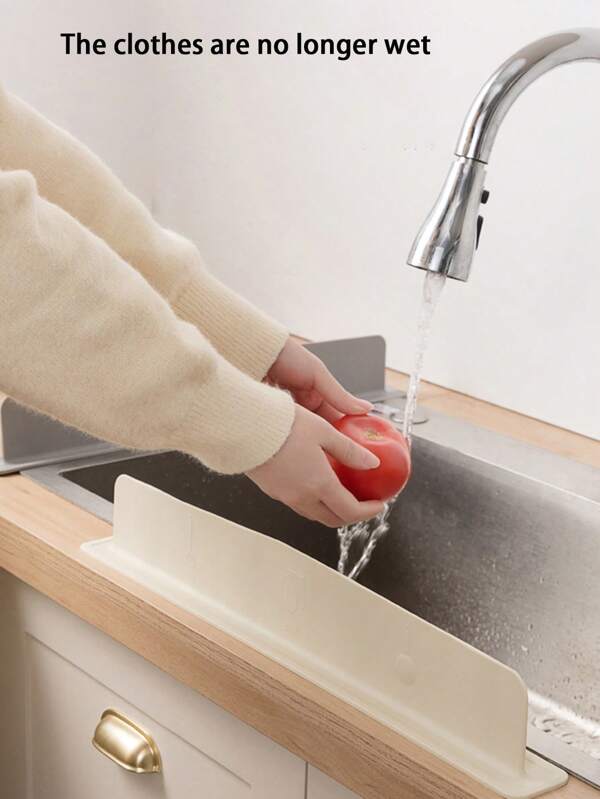 1/4 Pcs Silicone Splash Guard - Kitchen Sink Drain Mat | Waterproof And Oil-Resistant, Easy To Clean, Hangs On The Sink