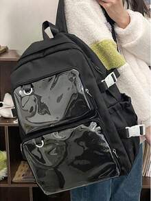 2024 New Cute JK Clear Pocket Backpack, Women Transparent Backpack, School Bag