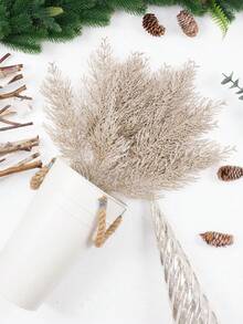 20pcs/10pcs-Christmas Glitter Needles Christmas Glitter Pine Needles Christmas Custom And Hanging Faux Pine Leaf Cedar Stems Christmas Leaf Stems Diy Crafts Garland Home Decoration, Champagne Color Christmas Decoration, Champagne Color Sequins Artificial Pine Needles Artificial Christmas Flower Sticks Tree Table Top Custom Stand Christmas Tree Wreath Wedding Bouquet Winter Holiday Holiday Decoration - Champagne - View 8