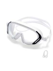Adult Swimming Goggles, Ultra-Clear Vision Anti-Fog And UV Protection, Suitable For Various Swimming Activities, Comes With Nose Clip