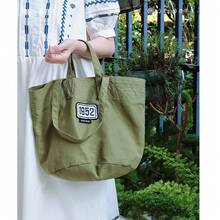 Women Shoulder Bags - 1952帆布托特包-軍綠 - 查看 5