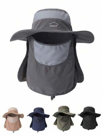 1 PC Sun Hats Men's And Women's Fishing Hat Breathable Wide Brim Four Seasons Ultraviolet Protective Hats, Outdoor Sun Hat , Waterproof Sun Cap , Front And Rear Curtains Can Cover The Face, Neck Protection, Suitable For Daily Life Sun Shade, Sun Protection, Mountaineering, Fishing, Tourism, A Ship's Windshield, Holiday Gift