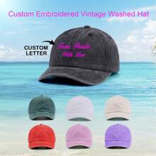 1pc,Unisex,With Love Hat, Personalized Embroidered Hat,Back To School,Custom Hat With Name, Bachelorette Party Hat,Bachelorette Party Hats Custom Embroidered Dad Cap Bachelor Party Gift Dad Hat Business Merch Bridesmaids' Favorite