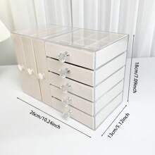 Scatola portagioie multifunzionale trasparente di alta qualità per accessori, utilizzata per orecchini, orecchini e collane, scatola di stoccaggio domestico per decorazioni, scatola portagioie per organizzatore di stoccaggio per donne, accessori essenziali da viaggio, scatola di stoccaggio per il ritorno a scuola e per il dormitorio