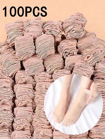 Women's Super Thin Breathable Crystal Silk Transparent Invisible Ankle Socks For Summer, Soft, Elastic, Comfortable Solid Color Socks - Hand Wash Only, Nylon And Polyester Blend, Suitable For Warm Weather