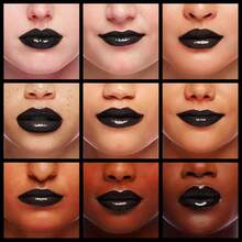 Plumping Lip Gloss, Hydrating Lip Gloss Tinted Lip Balm, Big Brush Glitter Shine, Long Lasting Nourishing Non-Sticky Texture, Black