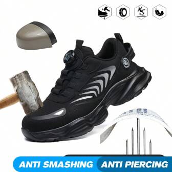 Lekkie buty sportowe z metalowymi noskami dla mężczyzn i kobiet, wygodne, odporne na przebicie, wsuwane, niezniszczalne buty robocze