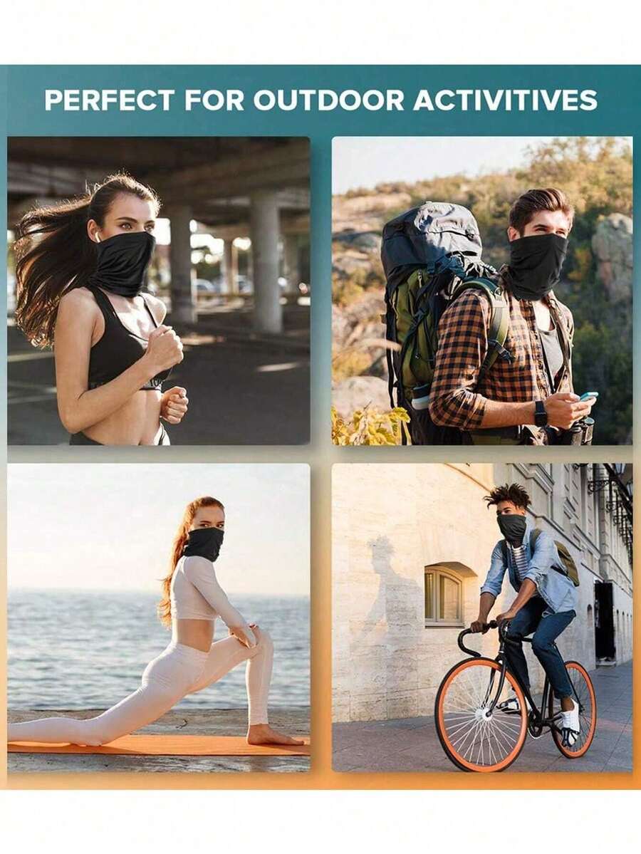 3件套防晒袖套和面罩迷彩服，男女适用，透气轻薄防护冰丝面巾和袖套。适用于钓鱼、骑行、徒步、攀岩、运动、露营、高尔夫等场合，可搭配滑雪面罩使用。 - 彩色 - 查看 1