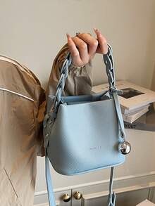 Versatile Fashion Bucket Bag, Stylish Women Handbag - Blue - View 5