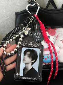 1 peça exclusiva de porta-cartões fotográficos "Bite Me", armazenamento e exibição de fotos de ídolos Kpop, estojo personalizado para cartões fotográficos, decoração de estrelas para bolsa/bolsa, adequado para fotos instantâneas de filme de 3 a 3,5 polegadas, produtos para shows de ídolos