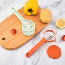 1pc Multi-Functional Peeler With Storage Function, Creative Potato Peeler With Anti-Splash Design