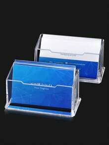 1pc Transparent Single-Layer Plastic Business Card Holder, Simple Double-Layer Triple-Layer Business Card Display Stand