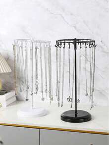 23 Hooks Rotatable Necklace Display Stand, Easy To Assemble And Disassemble, Home Decor Storage Rack - Multicolor - View 8