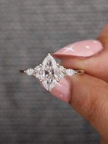 Nhẫn hình giọt nước sáng bóng tinh tế dành cho nữ, tượng trưng cho tình yêu và tình bạn, quà tặng sinh nhật, giáng sinh, kỷ niệm, ngày lễ tình nhân - Kiểu A - Xem 9