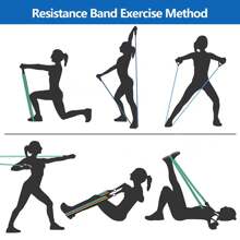 Heavy Duty 13PCS Resistance Bands Home Gym Tube Fitness Workout Rope For Yoga Pilates