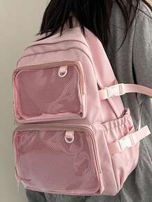 2024 New Cute JK Clear Pocket Backpack, Women Transparent Backpack, School Bag