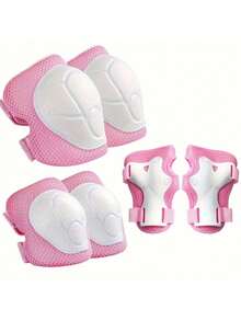 6件套户外运动护具套装，适合3-9岁儿童，包含护手、护膝和护肘。为骑行、平衡车、滑板、攀岩和滑雪增添乐趣的完美礼物，是儿童节和圣诞节的理想之选。 - 彩色 - 查看 14