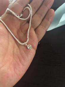 1 pieza Collar de mujer con decoración de cristales brillantes, elegante collar de gargantilla lujoso, cadena de cuello delicada y versátil de moda, estilo de