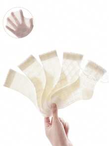 5双装儿童/女童透气防臭吸湿排汗薄款网眼短袜夏季