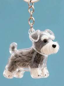 1 pieza Llavero con pelo de mascota, colgante lindo, accesorio, colección cápsula, animal de dibujos animados creativo, accesorio de mochila de plástico ABS para la escuela, accesorios de coche, accesorios góticos Y2K, accesorios de bolso, cordones con soporte para identificación, accesorios de coche, encantos de bolso - Multicolor - Ver 3