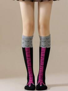 1 Pair Funny Chicken Feet Design Socks, Entertaining Party Decoration Socks, Suitable For Dates, Gatherings, Humorous Party Occasions, Students, JK Uniform Long Socks, Leg Shaping Socks, Halloween, Christmas Party Socks