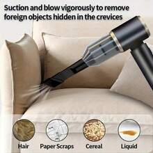 7-In-1 Portable Wireless Vacuum Cleaner With Blowing Function, Strong Suction, Suitable For Home, Office And Pet Hair Cleaning, Travel Essential With Multiple Accessories