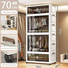 5/4/3/2/1-Layer Simple Wardrobe, DIY Bedroom Adult/Baby Clothes Storage Cabinet, Foldable Thick Kids Plastic Organizer - Multicolor - View 21