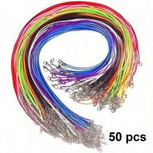 10/20/30/50/100/200/500 Pcs/Pack 1.5mm Adjustable Woven Cord Necklace, Suitable For Jewelry Making DIY Necklace & Bracelet