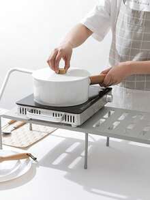 1个可折叠和可伸缩鞋架 - 灰色 - 查看 3