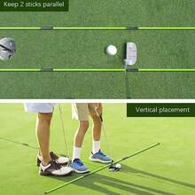 2-Piece Golf Alignment Rod And 48 Inch (Approximately 121.9 Cm) Foldable Training Rod, Lightweight Fiberglass Training Aid For Posture Alignment, Swing, And Correction, Portable Storage Tube - màu xanh lá - Xem 10