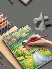دفتر تصميم مربوط حلزوني 60 صفحة، دفتر رسم خالي من الحمض للرسم والتلوين والكتابة، مناسب للمبتدئين والفنانين ومصممي الفن، ادوات مدرسية للعودة إلى المدرسة، ادوات فنية للفصول الدراسية ، أدوات تعليمية عملية ، ادوات للمدرس ، قرطاسية فنية ، للرسم في الهواء الطلق ، لزراعة الألوان