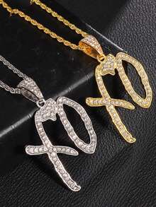 1PC New Fashion XO English Letter Alloy Hip Hop Pendant Necklace, Creative Fashion Charm Pendant, Hip Hop Necklace - Fashion - View 9
