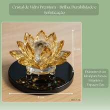 Decorative Lotus Flower 8cm Feng Shui Table Gift - Hổ phách - Xem 2