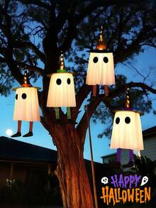 1 件万圣节发光巫师帽女巫吊灯，搞笑恐怖气氛鬼女巫装饰吊灯，电池供电，三种照明模式，适用于万圣节室内客厅和卧室装饰，鬼屋装饰，户外门廊和庭院吊灯，万圣节主题室内酒吧场景恐怖装饰，万圣节派对和节日装饰灯 - 女巫 - 查看 3