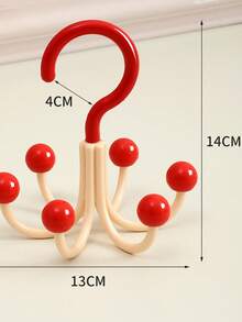 1pc Creative Cute Six Claw Hooks, 360 Degree Rotating Multi Functional Home Hanging Clothes, Bag Rack, Hat Hooks. Accessory Storage, Clothes Hooks - Multicolor - View 8