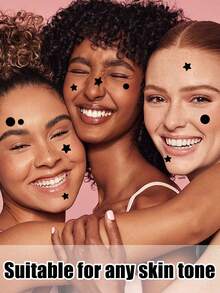 1520片装星星和圆形面部装饰贴纸，装饰效果极佳，适用于各种场合。不含酒精，无香料，温和亲肤，易于粘贴，防水，男女通用。圆形和心形可选：1140/720/304/152/76片。 - 彩色 - 查看 4