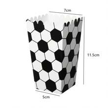 20 Stücke Popcorn Boxen mit Fußball-Aufdruck, Fußball-thematische Partydeko Geschenkboxen, Partysnack Boxen, Partyzubehör