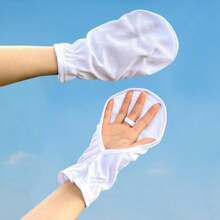 زوج من قفازات الحماية من الشمس، مضادة للانزلاق للقيادة في الصيف، قابلة للتنفس، مقاومة للأشعة فوق البنفسجية، قفازات قصيرة رقيقة للحماية من الشمس