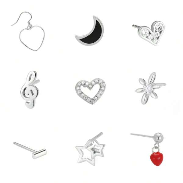 1 pièce Boucles d'oreilles en argent sterling S925 , accessoire de boucle d'oreille de manchette pour femmes