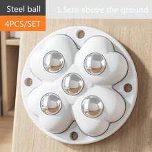 4入組膠粘式軸承旋轉輪，適用於家具和家電移動器