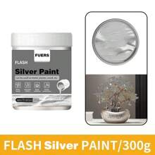 Gold Foil & Silver Foil Paint, 180g/300g Various Specifications, Water-Based , Suitable For Indoor And Outdoor, Metal, Wood Surfaces, Containing & Silver Powder