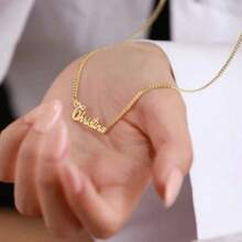 1 Peça Colar Personalizado com Nome em Ouro Rosa 18K, Colar Personalizado com Nome, Joia Personalizada para Ela, Presente Personalizado, Presente do Dia das Mães para a Família, Presente de Aniversário, Presente de Natal, Presente do Dia dos Namorados, Joias e Relógios, Chique de Outono, Chique Utilitário, Romance Delicado, Aparência Glamorosa