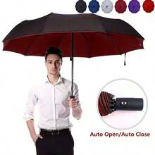 1pc Anti-UV Automatic Open/Close 10-Rib Umbrella - Similar Umbrella - View 10