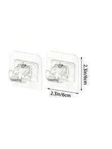 8PCS/4PCS/20PCS/16PCS/10PCS/2PCS No-Drill Window Curtain Rod Brackets, Self-Adhesive Curtain Rod Holders, No Nail Adjustable Curtain Rod Hooks, Bathroom Shower Curtain Rings, Wall-Mounted Hooks, Heavy-Duty Kitchen/Bathroom Door Adhesive Hooks, Suitable For Home, Living Room, Bedroom, Kitchen, Bathroom, Hotel - Multicolor - View 10