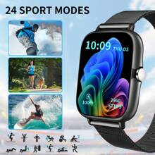 Eytlptoc Multifunctional Smart Watch: (Answer/Dial Calls), Step Counter, Calorie, Multiple Sport Modes, Remote Camera Control, Music Playback Control, Alarm, For Women & Men, 1.85" Full Touch Screen, Wireless Connection To Smartphones, Fashionable Wearable & Lightweight Watch