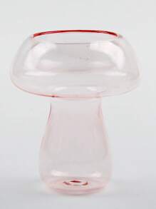 1 pezzo Portacandela in vetro a forma di fungo, supporto per candele in stile nordico semplice per scrivania, matrimoni, feste, casa